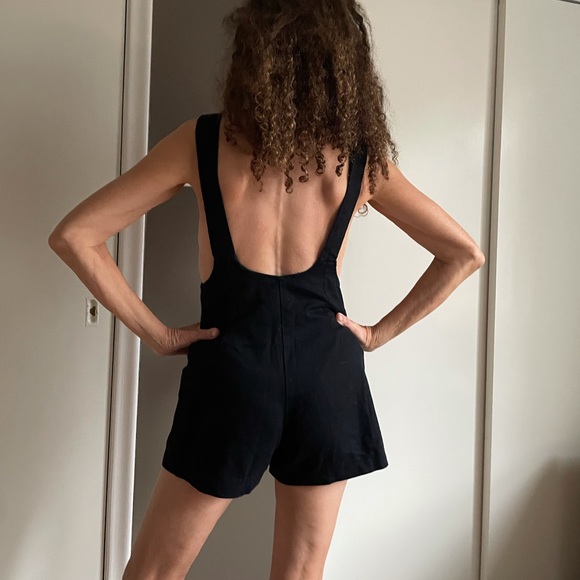Vintage black overall shorts - Picture 2 of 2